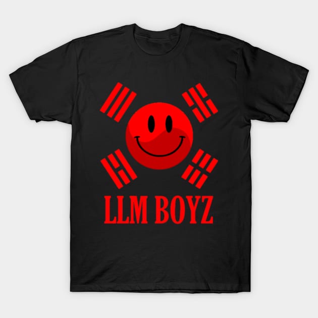 LLM BOYZ X SOUTH KOREA SMILE TEE RED T-Shirt by Nine One Six Kix